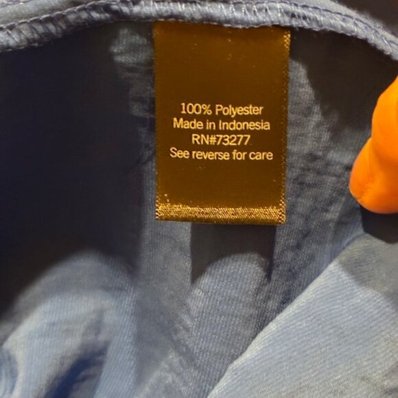 Vera Wang Simply Vera Women's Blue Short Sleeve Button Front Shirt Dress Sz L - Picture 7 of 10